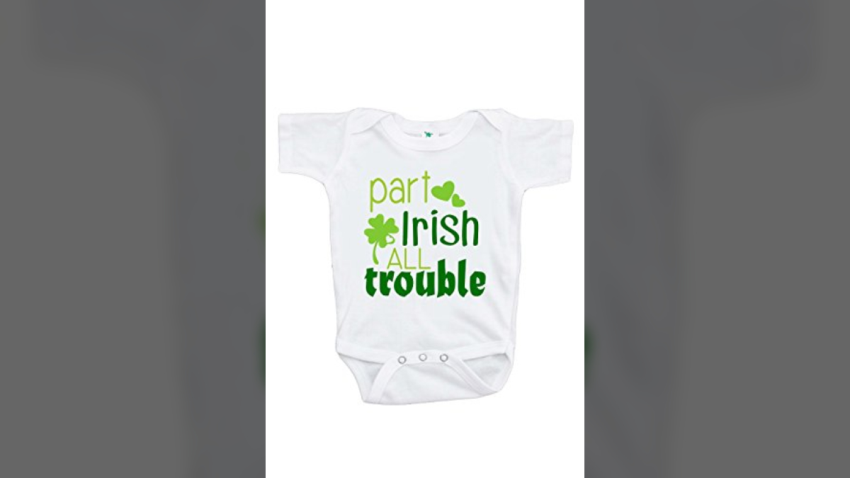 Part Irish All Trouble Onesie Baby Clothing Gift Funny Cute Toddler Ireland 